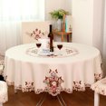 thumbnail image 5 of Yesbay Square Pastoral Embroidered Floral Pattern Tablecloth Table Cloth Home Decor,23.5 inch x 23.5 inch, 5 of 8