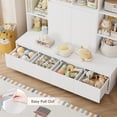 thumbnail image 6 of Homfa 10 Cubes Kids Toy Storage Organizer, 4 Drawers Kids Bookcase and Bookshelf with Doors & Adjustable Shelves for Playroom Kids Room, White, 6 of 9