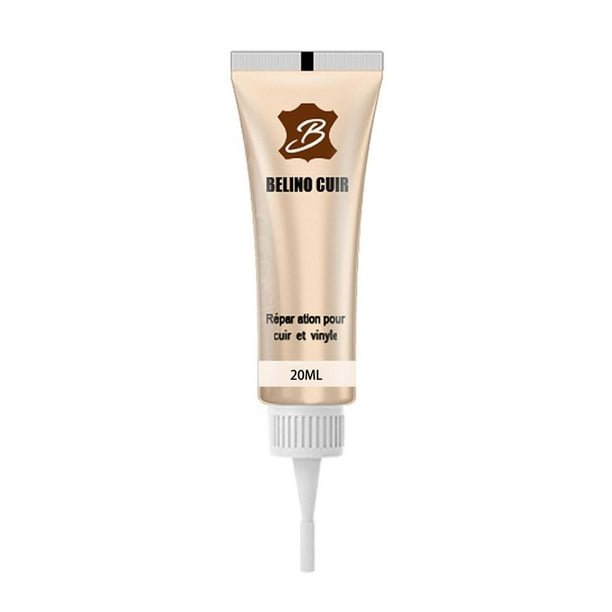 Crema reparadora 20ml Gel de cuero Auto Asiento de automóvil Sofá Agujero Rasguño Pasta Beige