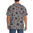 thumbnail image 5 of KLL Halloween Spider Print Men's Shirt Short Sleeve Button Down Summer Cuba Beach Shirts- XX-Large, 5 of 7