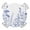 White Blue, variant on Blue Flower Plant Round Tablecloth for 36-44 Inch Tables,Fitted Table Cover with Elastic Edge,Retro Country Tree Branch Leaves Waterproof Outdoor Table Cloth Protector for Patio Garden Dinner Picnic