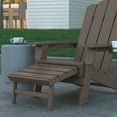 thumbnail image 6 of Emma + Oliver Set of 2 Adirondack Chair with Cup Holder and Pull Out Ottoman, All-Weather HDPE Indoor/Outdoor Lounge Chair in Brown, 6 of 12