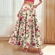 thumbnail image 5 of TaTaai Women's High Waist Boho Pattern Maxi Skirt Elastic A-Line Long Skirt Ruffle Hem with Side Pockets for Daily Casual and Travel Gift, 5 of 9