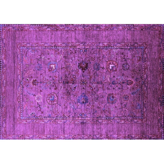 Ahgly Company Indoor Rectangle Oriental Purple Industrial Area Rugs, 3' x 5'