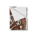 thumbnail image 2 of Dinosaur Soft Flannel Fleece Throw Blanket, Pattern of T-Rex Fossil in the Ground Dead Bones Archeology Prehistory Theme, Cozy Plush for Indoor and Outdoor Use, 70" x 90", Brown White, by Ambesonne, 2 of 6