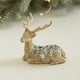 thumbnail image 1 of Adornos colgantes de ciervo para árbol de Navidad, decoración navideña con escena de ciervo, hermosos adornos navideños, decoración festiva para el hogar, fáciles de colgar, marco de metal,, 1 of 7