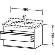 Duravit Vanity unit wall-mounted 2 drawers for #030480; Graphite Matt, 18 1/4" x 31 1/2" Graphite Matt