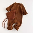 thumbnail image 4 of Toddler Girls Boys Rompers Long Sleeve French Manor Knitted Baby Bodysuit Infant Cozy Warm Romper For Soft Yarn Jumpsuit Cute Outfits 9-12 Months, 4 of 4