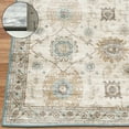 thumbnail image 5 of ReaLife Machine Washable Rug - Stain Resistant, Non-Shed - Eco-Friendly, Padded, Family & Pet Friendly - Made from Premium Recycled Fibers - Bryn Vintage Distressed - Ivory BG Seafoam - 2'6" x 6', 5 of 6
