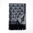 thumbnail image 3 of Estampado de amor, bufandas de otoño e invierno, bufandas a cuadros, temperamento de moda, borlas, bufandas cálidas, chales, gris claro, 3 of 5