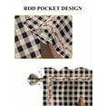 thumbnail image 6 of Texas Star Vintage Living Room Curtains 2 Panel, Retro Country Brown Stars Checkered Cafe Window Treatment, Farmhouse Bedroom Bathroom Kitchen Curtains Drapes 104"x54", 6 of 6