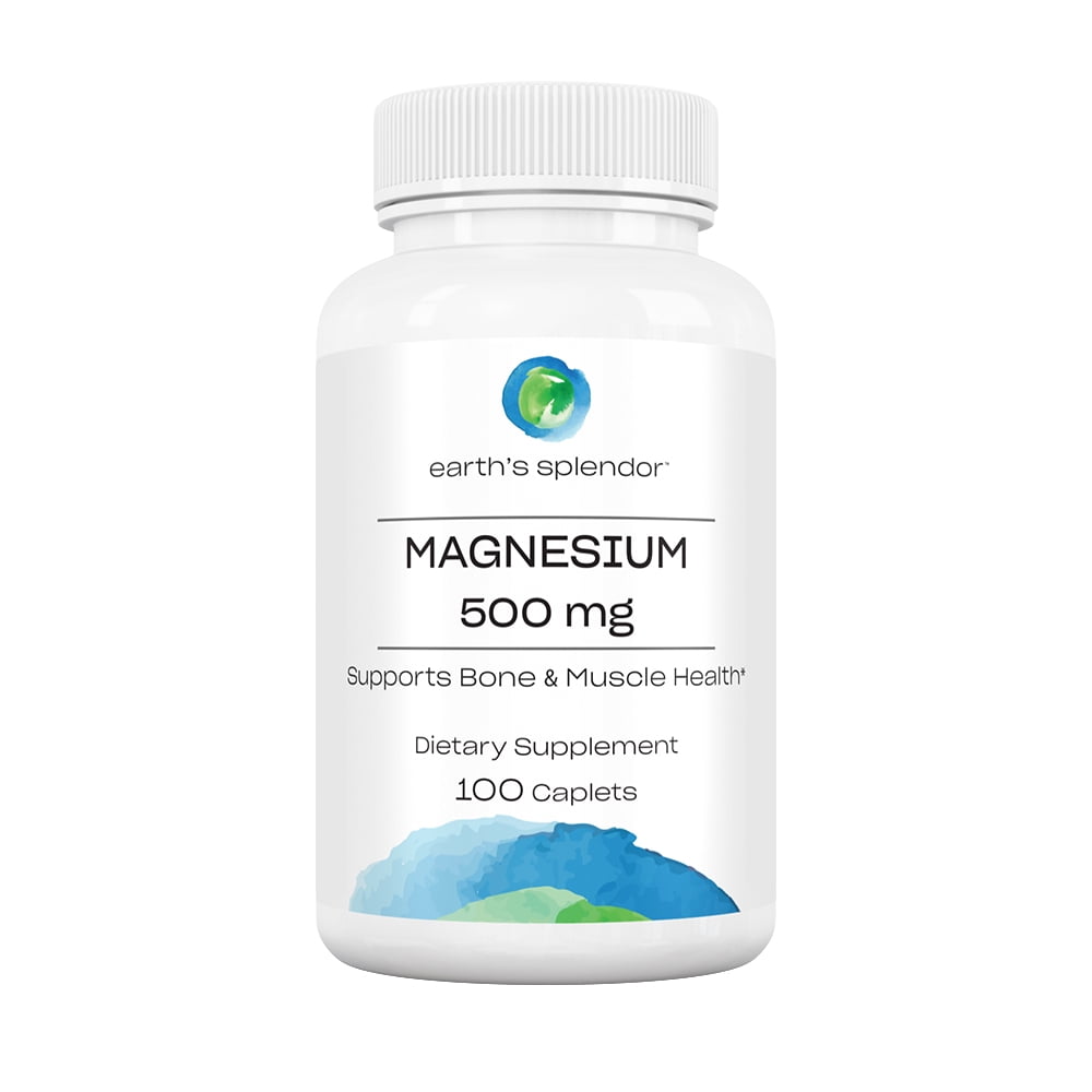 Earth's Splendor Magnesium 500 mg - Bone & Muscle Health Support