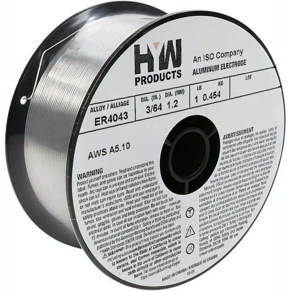 ER4043 Mig 3/64" Aluminum Welding Wire 1-Pound Roll (Made in North America)