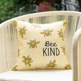 thumbnail image 3 of (2 pack) Mainstays Bee Kind Dots Reversible Outdoor Throw Pillow 16 Inch Multicolour Novelty, 3 of 7