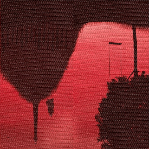 Ahgly Company Indoor Square Patterned Cranberry Red Area Rugs, 4' Square