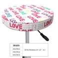 thumbnail image 4 of Vsdgher gray stripes and hearts Round Bar Stool Cushion Cover 12-14 inch, Fits Kitchen, Office, Restaurant Chairs-14 inch, 4 of 7