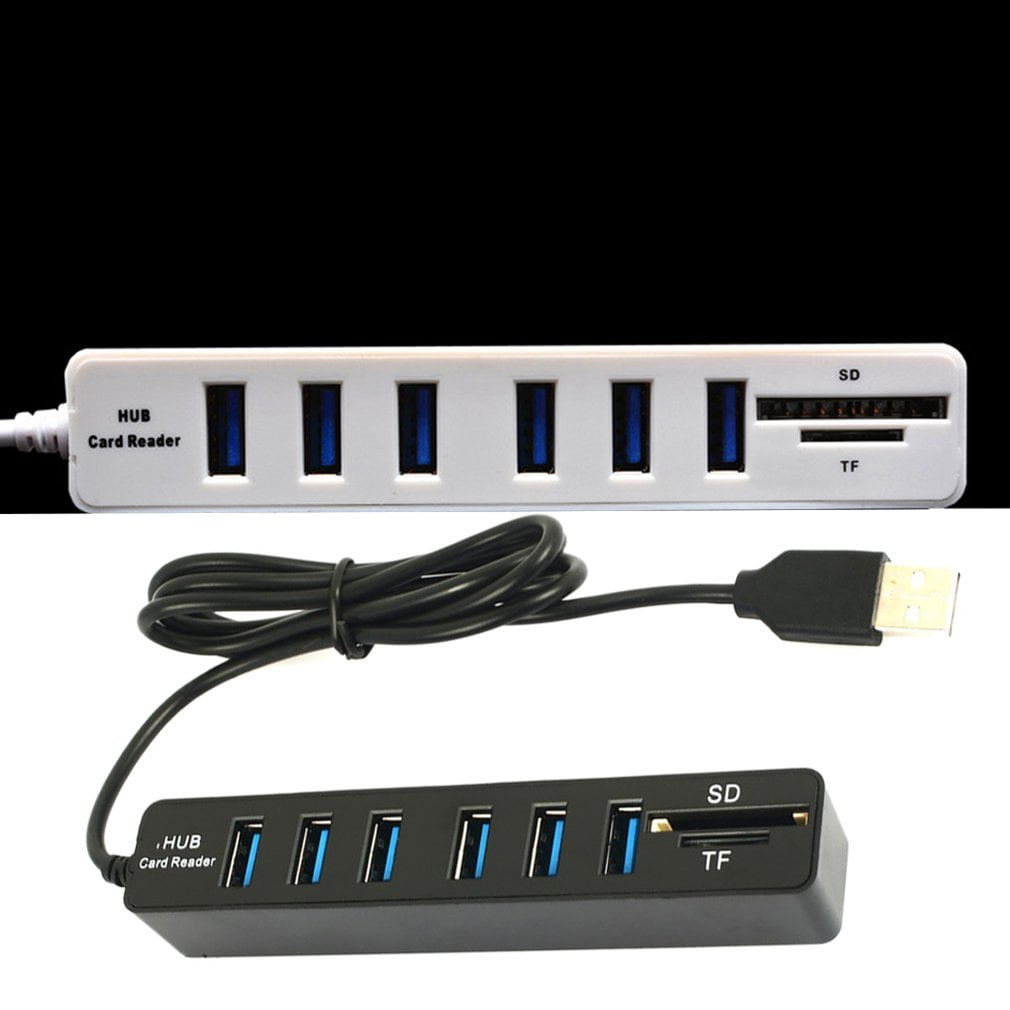 Micro USB Hub 2.0 Multi USB Ports Combo SD/TF Card Reader Hub USB