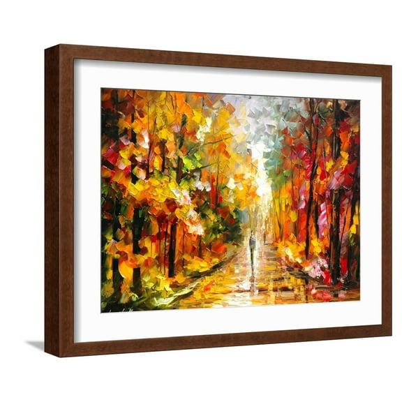 Art.com After The Rain Art Print by Leonid Afremov, Brown Frame Wall Art, 21" x 17"