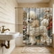 thumbnail image 4 of Cortina de ducha con estampado de bordado falso | Decoración de baño impermeable y antimoho con ojales inoxidables | Tejido de poliéster de 180 x 180 cm, 4 of 6