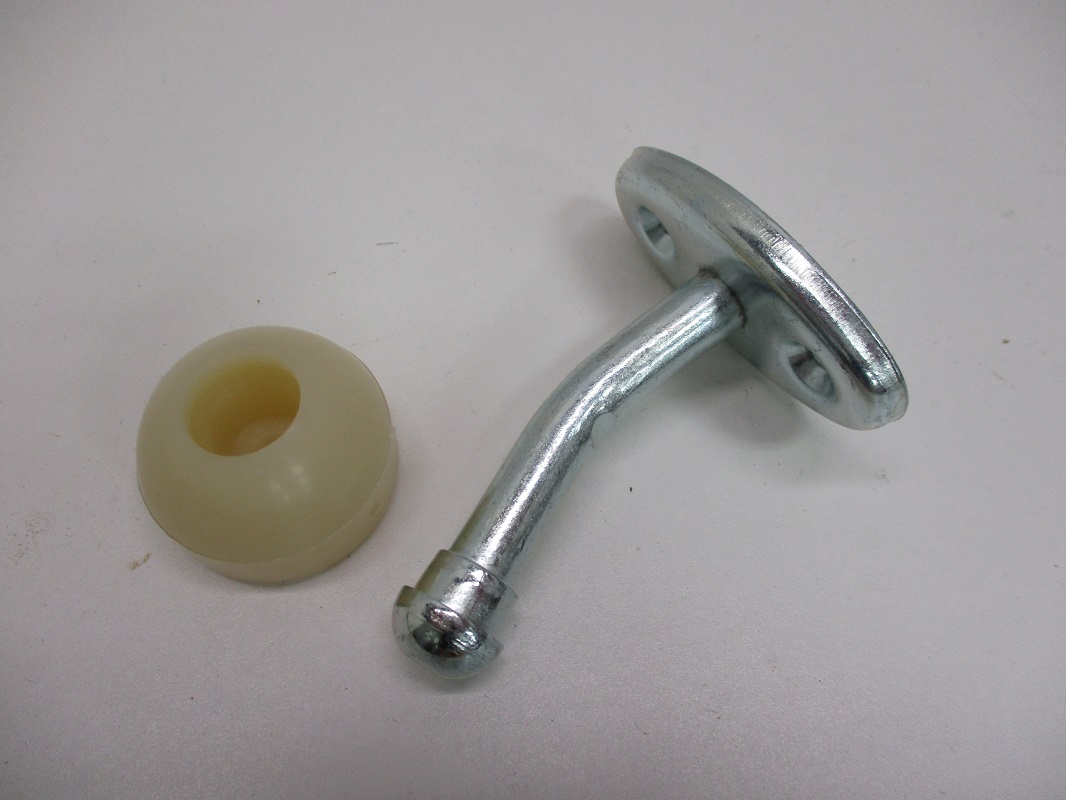 RV Camper Trailer Door Stop / 3" Short Bent Aluminum Doorstop With