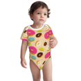 thumbnail image 2 of Yiaed Donuts Print Infant Climbing Short Sleeve Onesie One-Piece Baby Bodysuit Clothes 0-12 Months -9M, 2 of 6