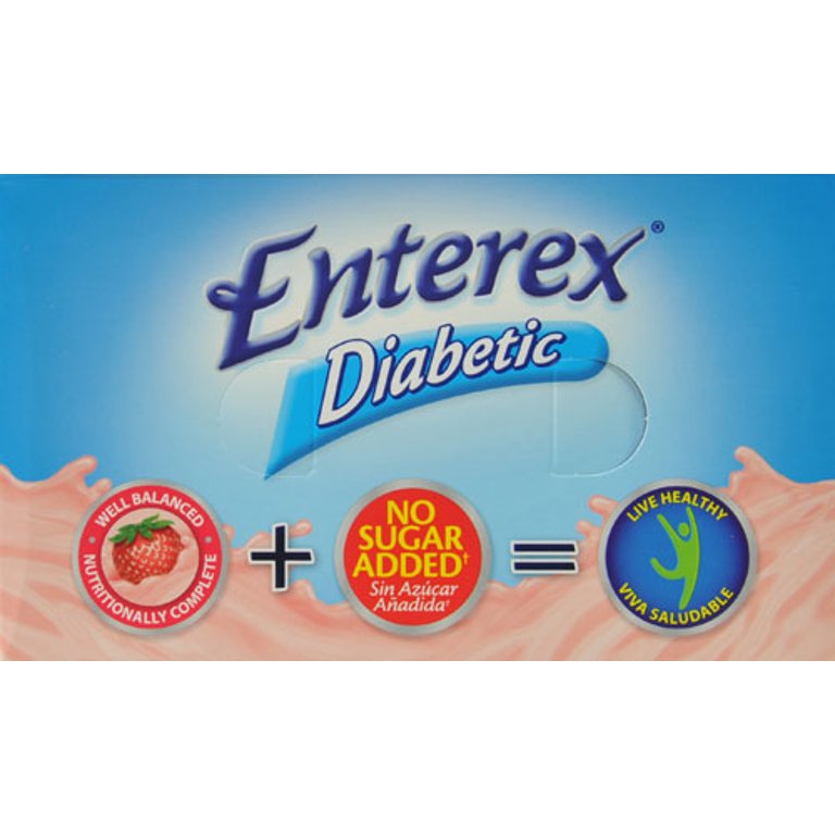 Enterex Diabetic Nutritional Beverage, Strawberry, 6 Ct - Walmart.com