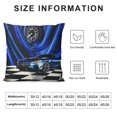 thumbnail image 6 of Acheng  Blue Race Car Pillow Covers,Glitter Ombre Line Art Throw Pillow Covers Neon Light Sports Car Dashboard Decorative Pillow Covers,Black White Grid Plaid Cushion Cases Set of 2 White, 6 of 6