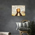 thumbnail image 2 of Christian Cross In Hands Wall Art Rustic I Can Only Imagine Wall Decor Gold Country Pictures Canvas Prints Motivational Framed Modern Artwork for Church Home Living Room Bedroom Bathroom 16"x12", 2 of 6