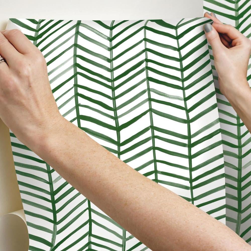Cat Coquillette Herringbone Peel and Stick Wallpaper
