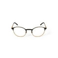 thumbnail image 4 of Bio Eyes Women's BE257 Begonia Round Prescription Eyeglasses with Case, Black/Rose Gold, 4 of 6