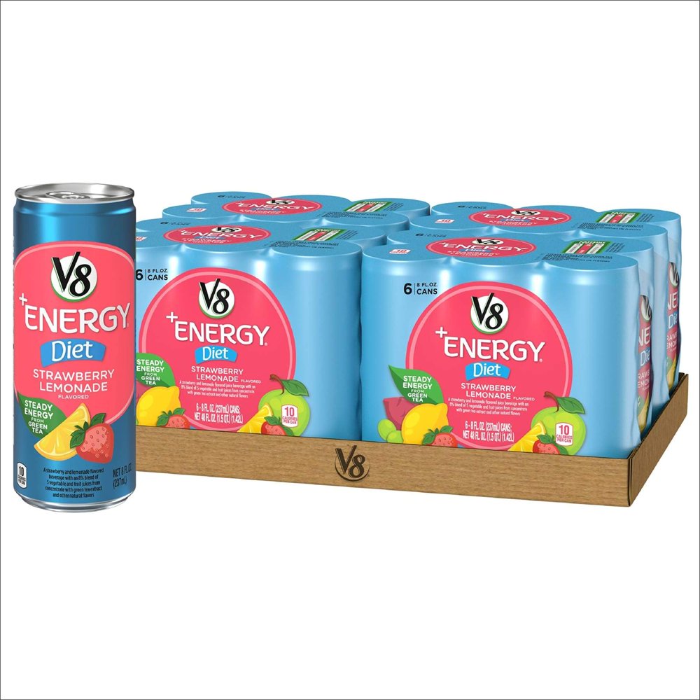 V8 +Energy, Healthy Energy Drink, Natural Energy from Tea, Diet