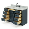 thumbnail image 6 of Ariel Hepburn 49 In. Oval Sink Vanity With 1.5 In. Carrara White Countertop In Midnight Blue, 6 of 10