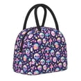 thumbnail image 2 of Vsdgher Insulated Lunch Bag Simple Bento Cooler Bag Lunch Tote Bag , Suitable for picnics, school, work (mushroom colorful Skull star Print ), 2 of 5