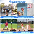 thumbnail image 2 of Aro de baloncesto y set de T-ball HopeRock 2 en 1 para niños de 3 a 8 años, 2 of 7