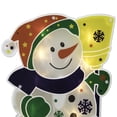 thumbnail image 6 of Northlight Lighted Snowflake Snowman Christmas Window Silhouette - 12.5" - Clear Lights, 6 of 8