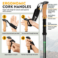 thumbnail image 5 of 100% Carbon Fiber Trekking Poles by USA Brand - Ultra Strong Lightweight Collapsible Hiking Poles with Cork and EVA Foam Grips & Quick Adjustable Flip Locks, 5 of 6