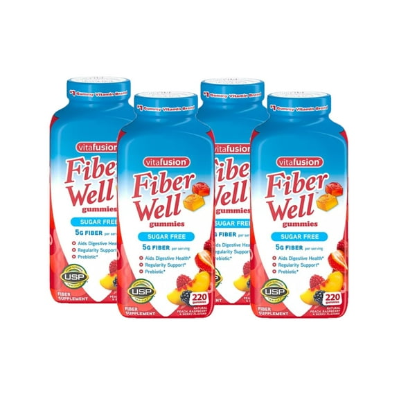 4 Pack | Vitafusion Fiber Well Gummies (220 ct.)