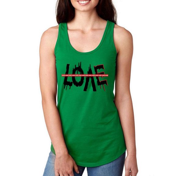 Love Cluttered Art Racerback Tank Women -Image by Shutterstock, Female Medium