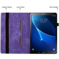 thumbnail image 4 of Allytech Case for Samsung Galaxy Tab A 10.1 Inch 2016 (Model SM-T580 / SM-T585) with Pen Holder & Card Pocket, Multi-Angle Viewing Shockproof Slim Soft TPU Back Cover Case, Purple, 4 of 9