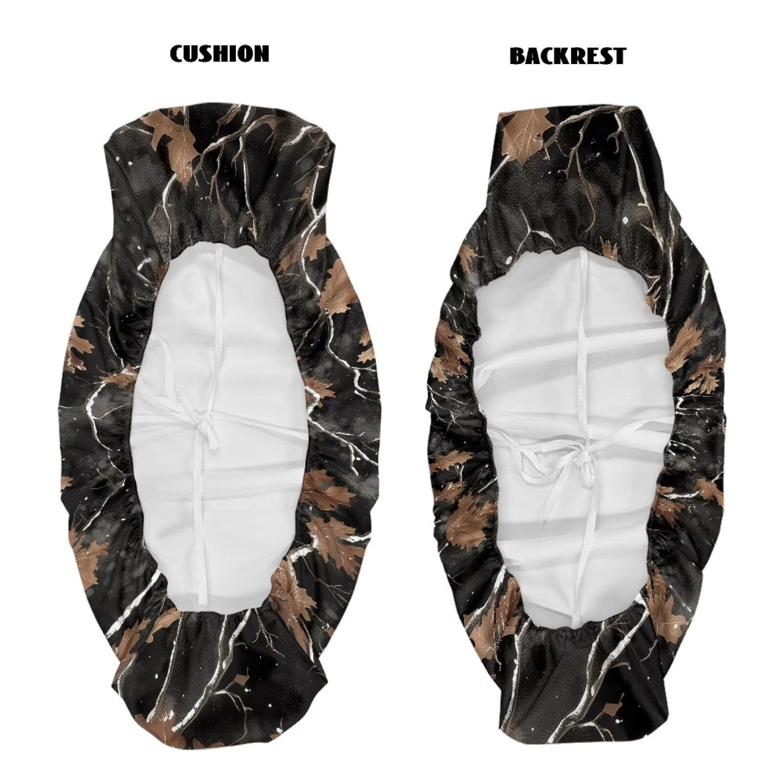 XYZCANDO Black Camo Hunting UTV Seat Covers for Kawasaki Mule Set 2 Pcs Replacement Bench Seats Cover Washable UTV Seat Cover Accessory Part Nonslip All-Season Protection
