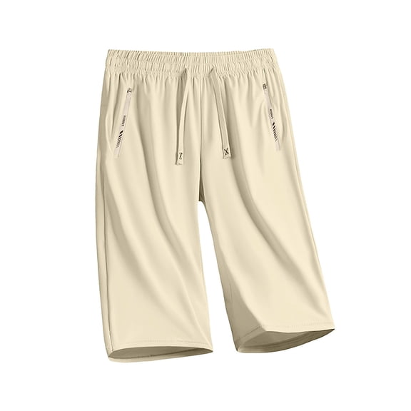 Iced Active Shorts for Women Flex Outdoor Quick Dry Bermuda Shorts Lightweight Ice Silk Wide Leg Capris with Pockets,L