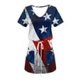thumbnail image 5 of Mini Vestido de Verano Color Sólido Cuello en V Manga Corta Vestido de Becerro Medio, Vestido Corto de Verano, 5 of 5
