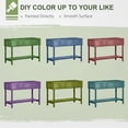 thumbnail image 4 of Outsunny Wooden Raised Garden Bed with 8 Slots, Elevated Planter Box Stand with Open Shelf, Dark Brown, 4 of 9