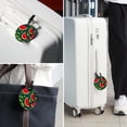 thumbnail image 6 of Watermelon Set of 2pcs PU Leather Round Suitcase Tags with Privacy Cover and Name ID Tag - Ideal for Travel Luggage, Handbags, Backpacks, School Bags, 6 of 6