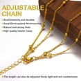 thumbnail image 5 of ChainsHouse 14K Gold Layered Bead Choker Necklaces Gold Link Chain Necklaces for Women Her Birthday(Box), 5 of 8