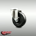 thumbnail image 2 of 4 Inch 316SS Soft Rubber Wheel Swivel Bolt Hole Caster Service Caster Brand, 2 of 2
