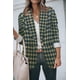 thumbnail image 2 of Blazer Genhoo, casual, a la moda, para mujer, manga 3/4, talla XL, 2 of 5