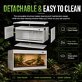 thumbnail image 6 of Large Reptile Terrarium 39x16x16 Inches, Tempered Glass Reptile Enclosure, Ventilated Habitat for Tortoises Ball Pythons(No Temperature Control), 6 of 10