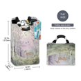thumbnail image 2 of Yayeee Freestanding Laundry Hamper with Handle Collapsible Large Storage Basket for Clothes, Purple Deer, 2 of 7