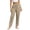 *Khaki, variant on VBVC Women's Cotton Linen Drawstring Pants , Casual Straight Leg Summer Pants For Women , Ladies' Lightweight Work Office Trousers with Pockets,Army Green,S-2XL